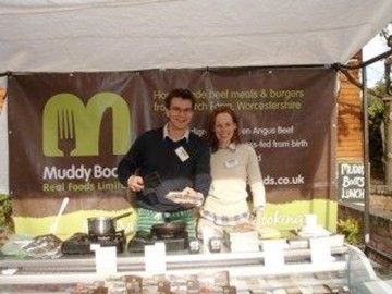 Ro and Miranda at their first Muddy Boots market stall